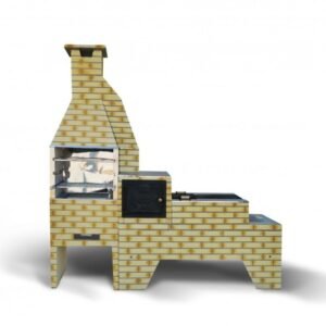 CHURRASQUEIRA/FORNO/FOGÃO MARFIM MESCLADO